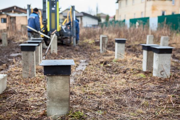 Concrete Piling Installation in Lakeville